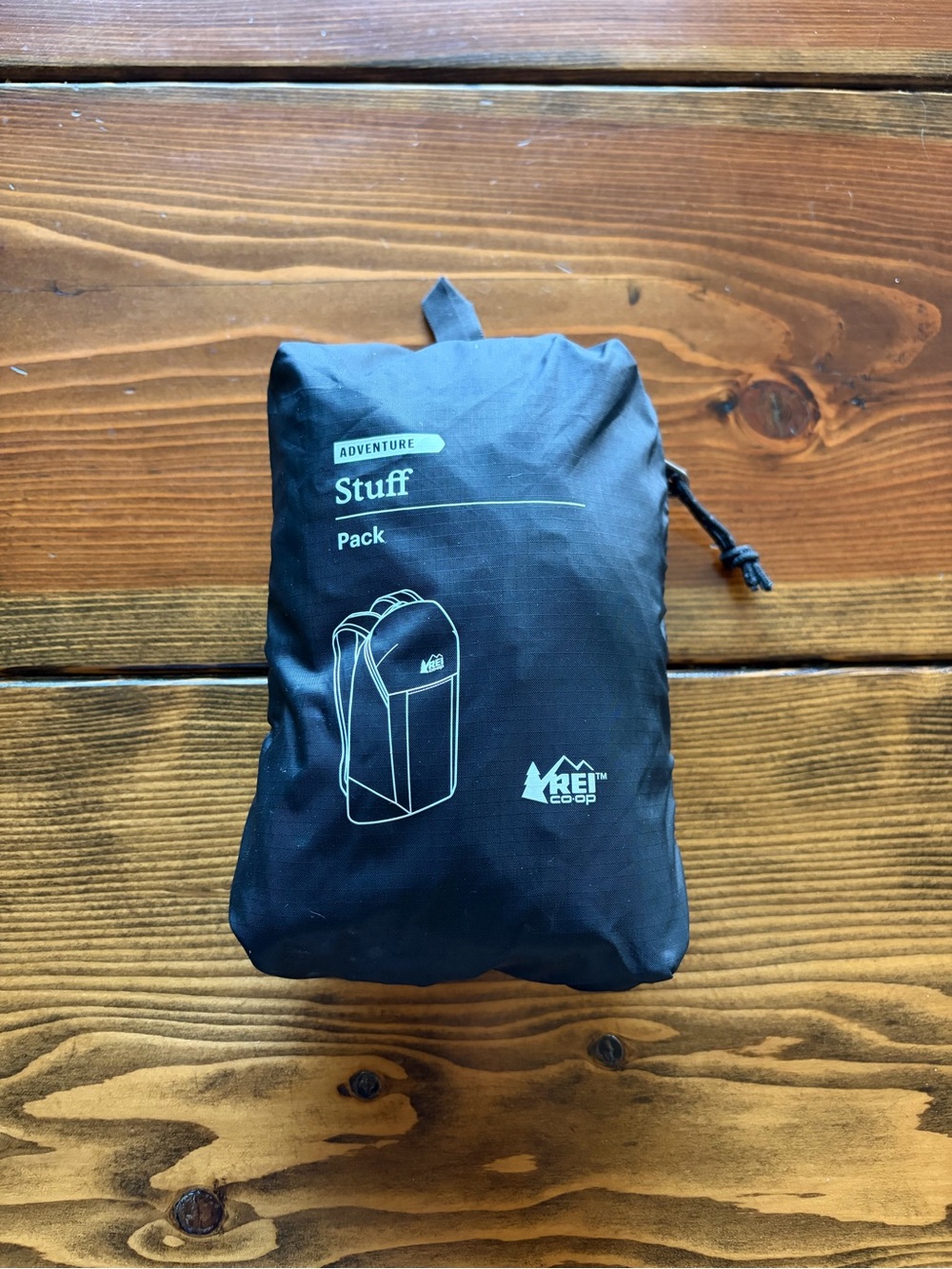 REI Black Adventure Stuff Pack - Compact Foldable Daypack
